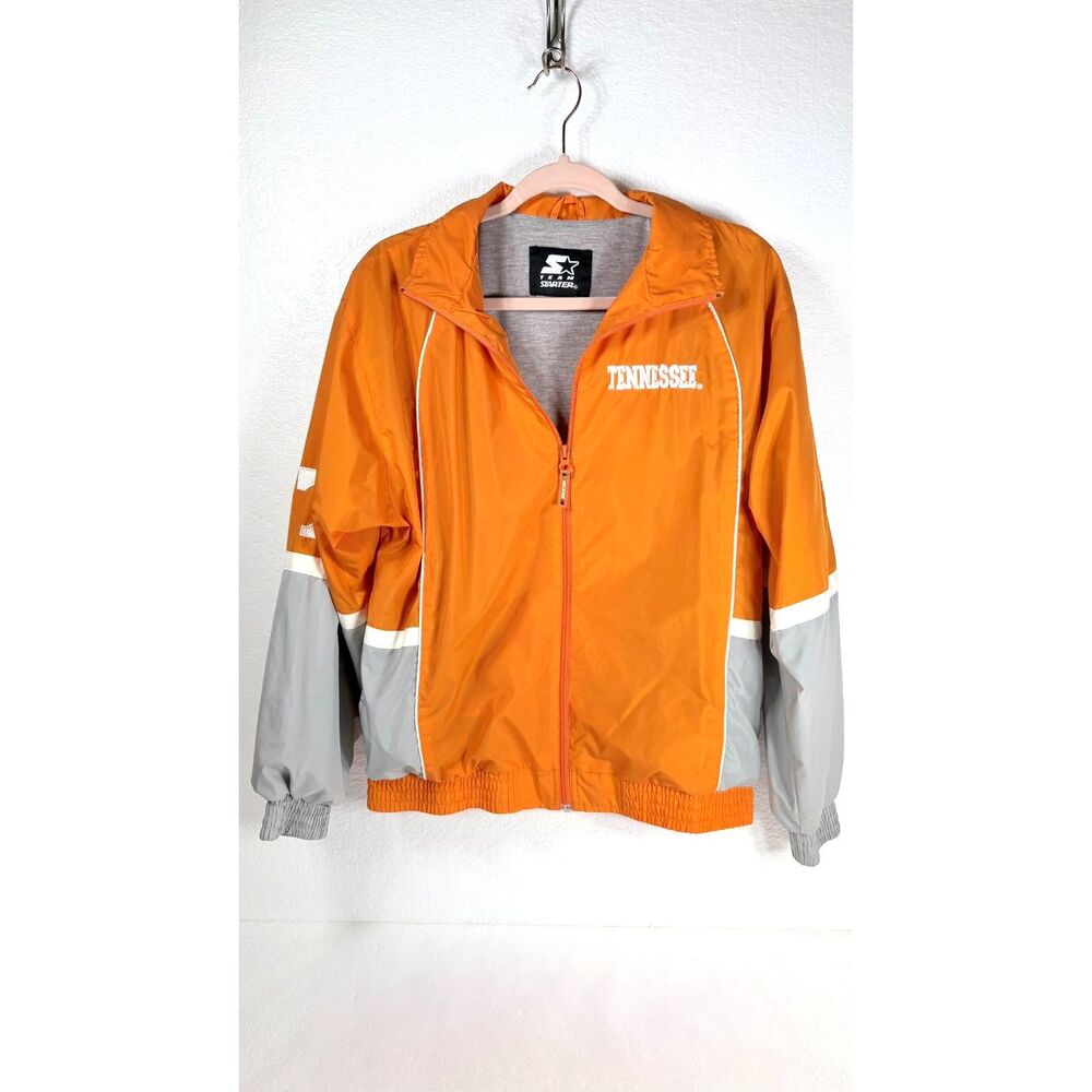 Vintage Starter Jacket University of Tennessee Volunteers Large Orange Gray